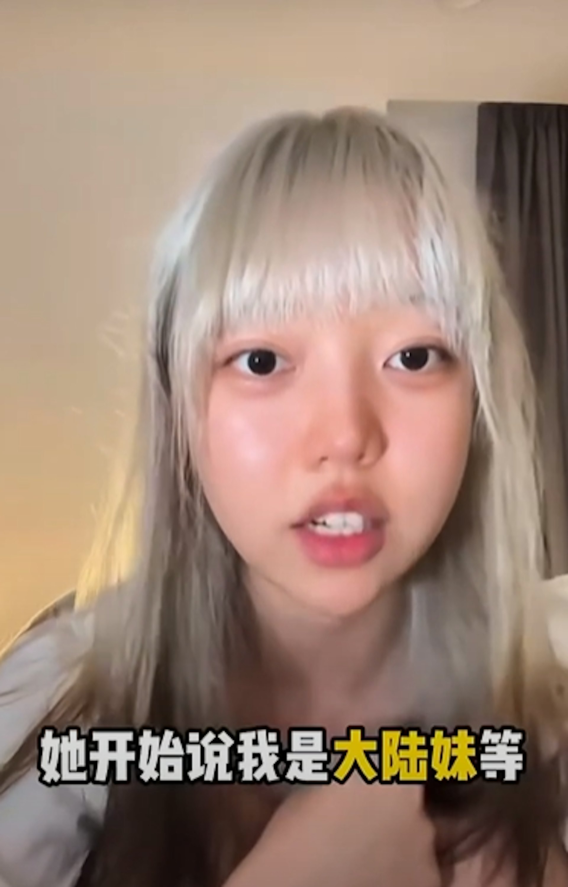 事主控诉被用大陆妹等有歧视性的字眼进行攻击。 (视频截图)