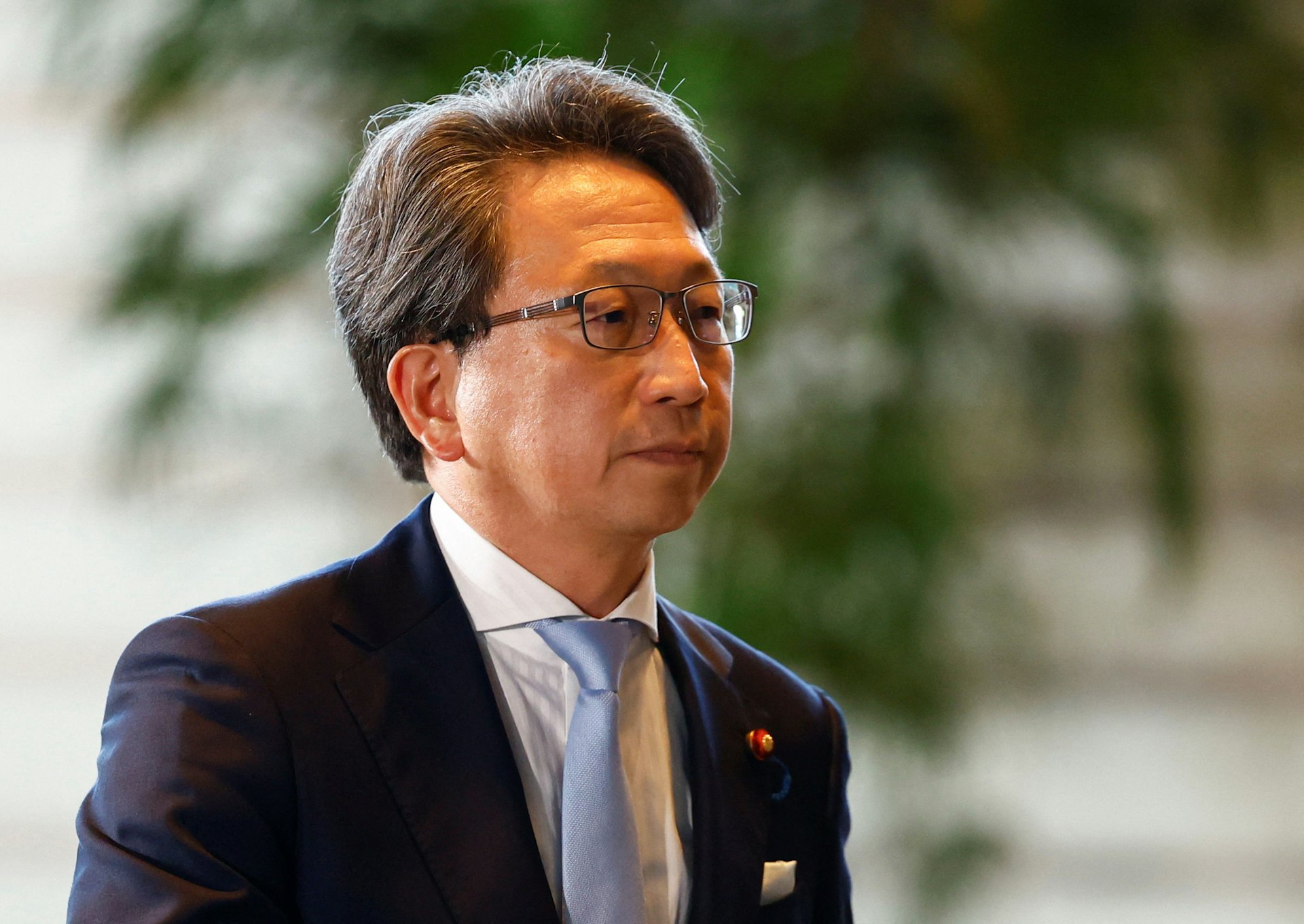 10月1日,日本數碼大臣平將明抵達首相石破茂東京官邸(路透社) 10月1日,日本數碼大臣平將明抵達首相石破茂東京官邸(路透社)