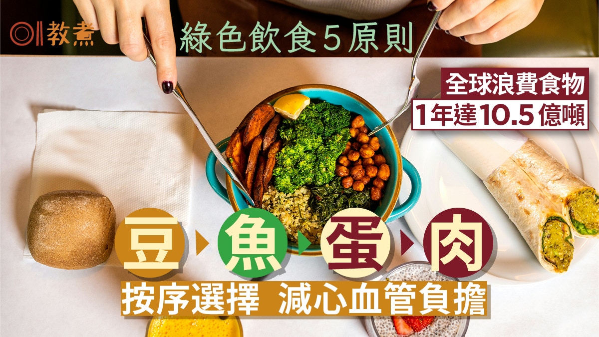 健康飲食｜營養師教5招實踐綠色飲食！攝蛋白首選豆 減心血管負擔