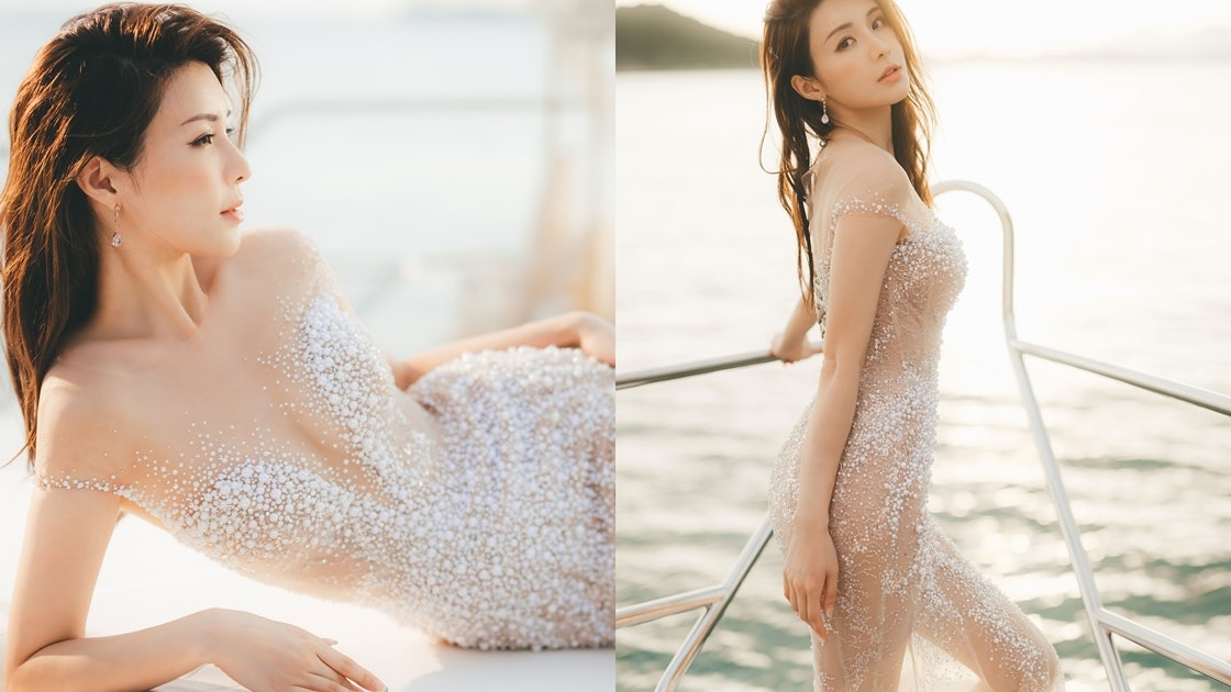 與沈震軒拍拖七年好事近? 陳欣妍半透明貼身婚紗S曲線盡現