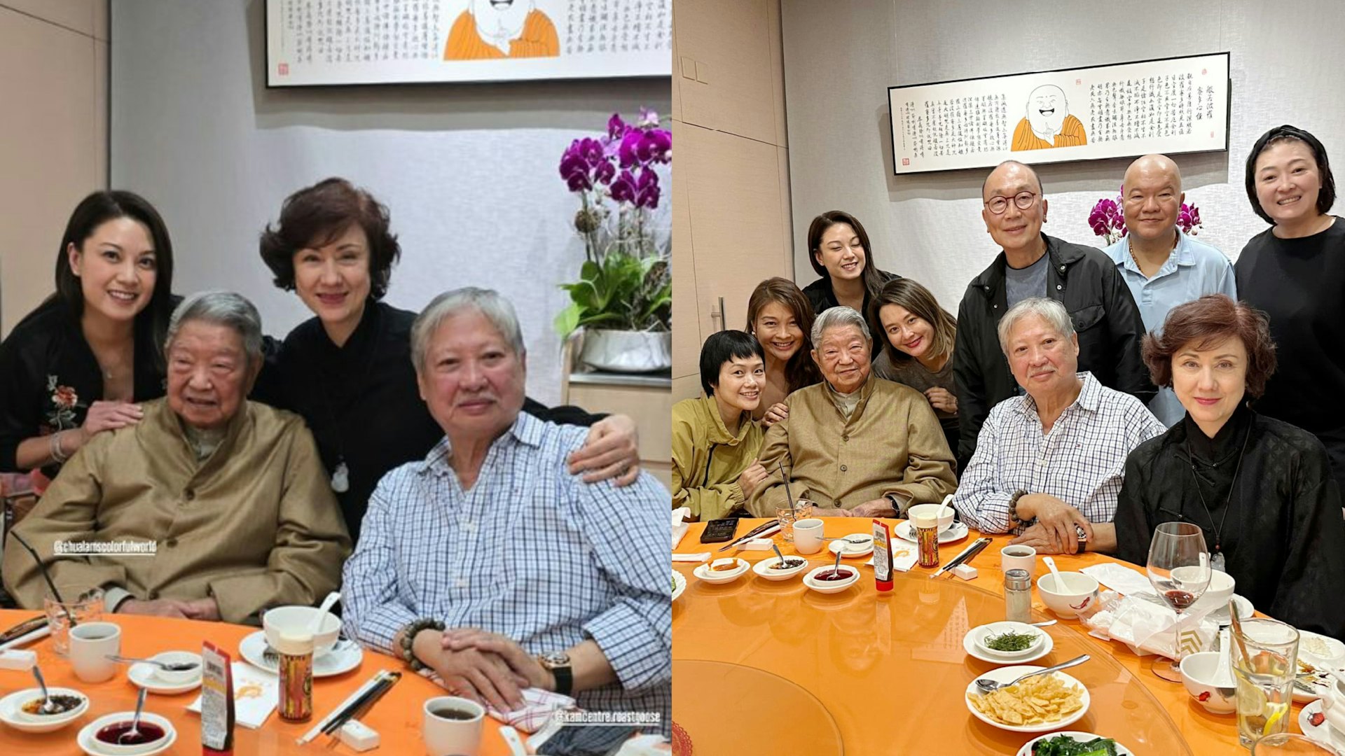 洪金寶蔡瀾出席飯局歎招牌燒鵝精神奕奕 高麗虹陪伴左右氣質出眾