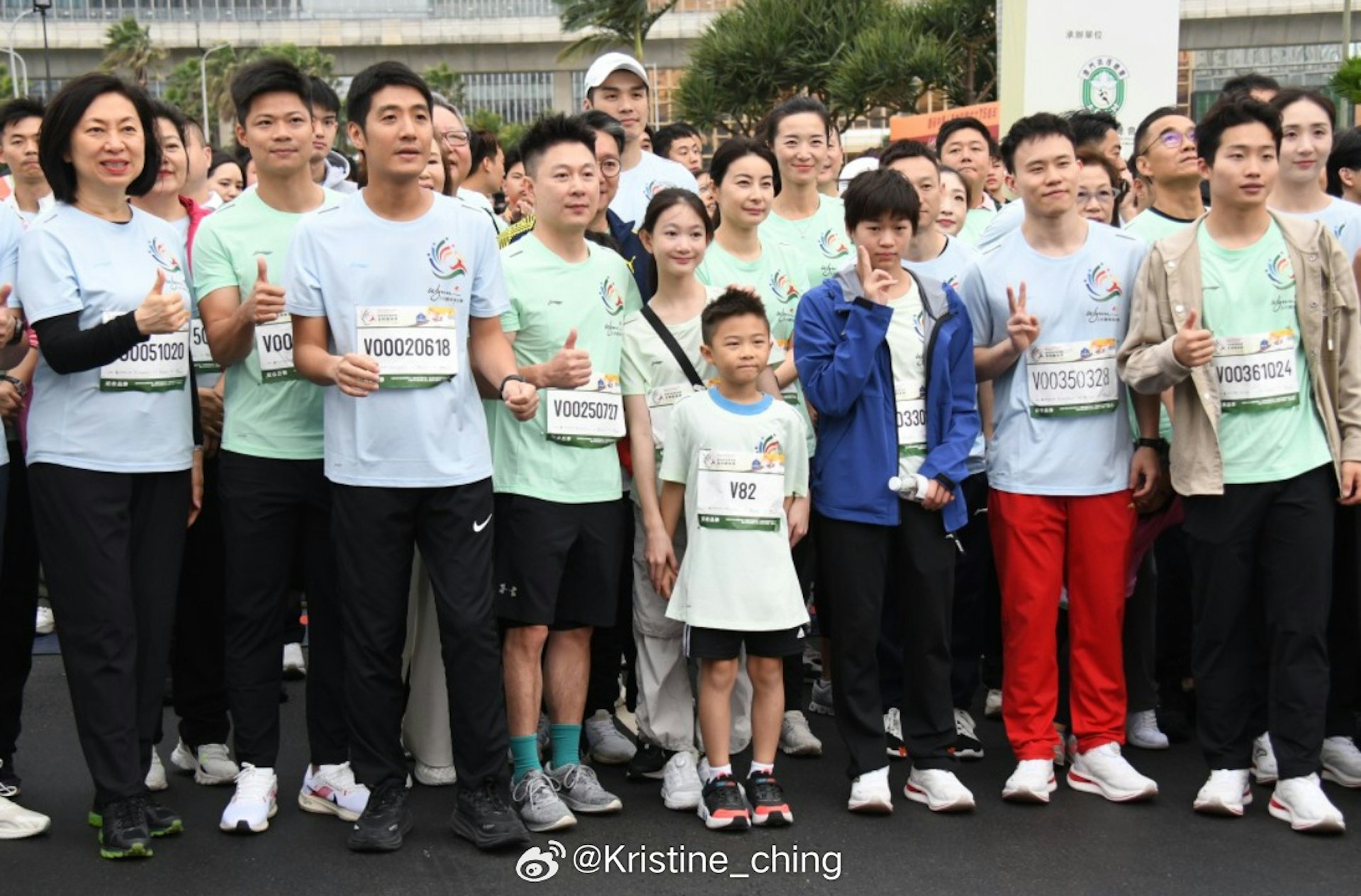 全紅嬋、蘇炳添、郭晶晶等多位名將雲集澳省聯歡慶回歸全民健身跑。(微博)