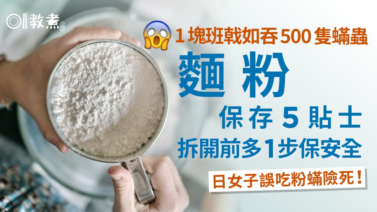 麵粉保存貼士|麵粉沒密封1塊班戟如吞500隻蟎蟲?開前多1步防蟲 麵粉保存貼士|麵粉沒密封1塊班戟如吞500隻蟎蟲?開前多1步防蟲