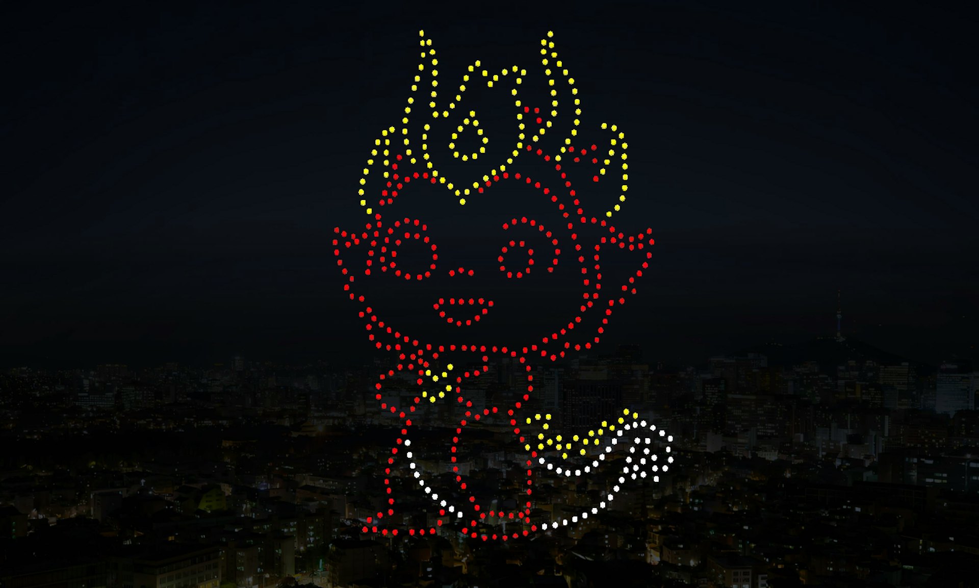 12月1日,黃埔海濱將舉行無人機表演,圖為預覽第一幕 - 龍。 12月1日,黃埔海濱將舉行無人機表演,圖為預覽第一幕 - 龍。