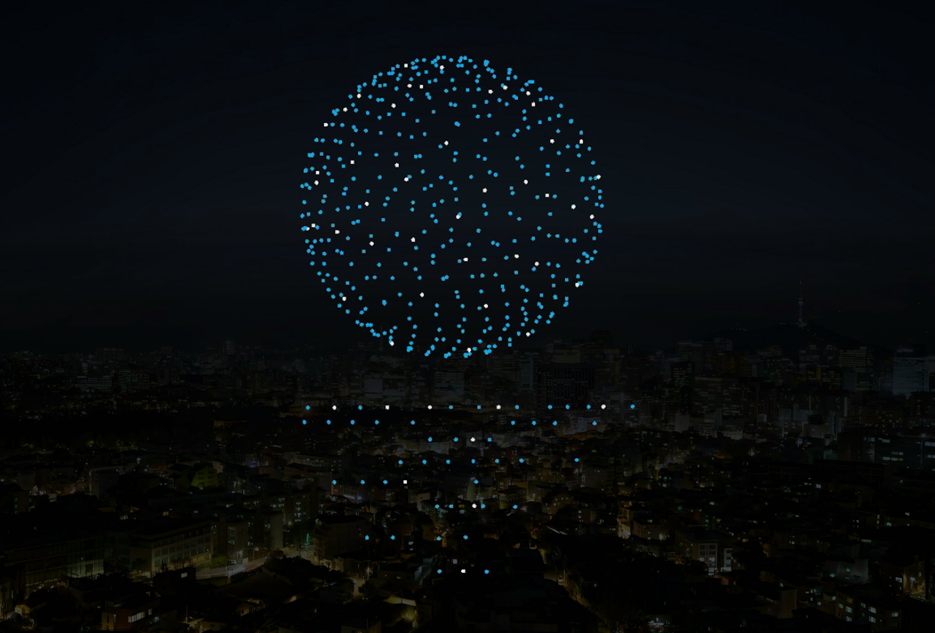 12月1日,黃埔海濱將舉行無人機表演,圖為預覽第六幕 - 海上明珠。 12月1日,黃埔海濱將舉行無人機表演,圖為預覽第六幕 - 海上明珠。