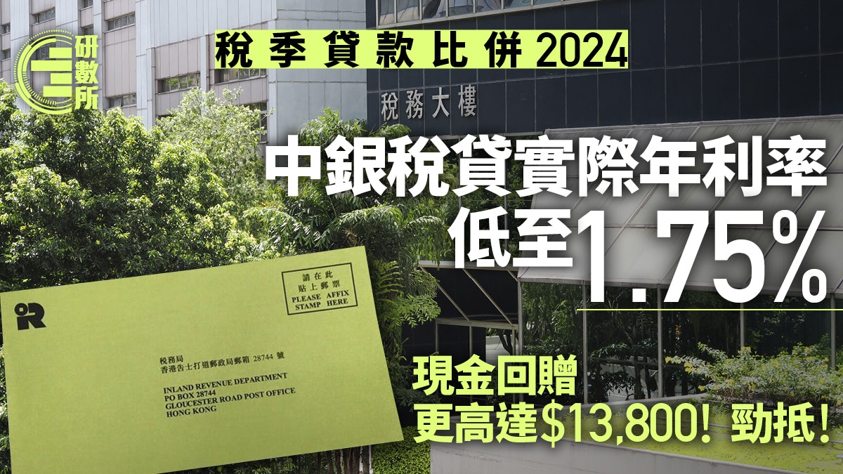 稅貸比併│中銀稅貸實際年利率低至1.75%!現金回贈高達$13,800! 稅貸比併│中銀稅貸實際年利率低至1.75%!現金回贈高達$13,800!