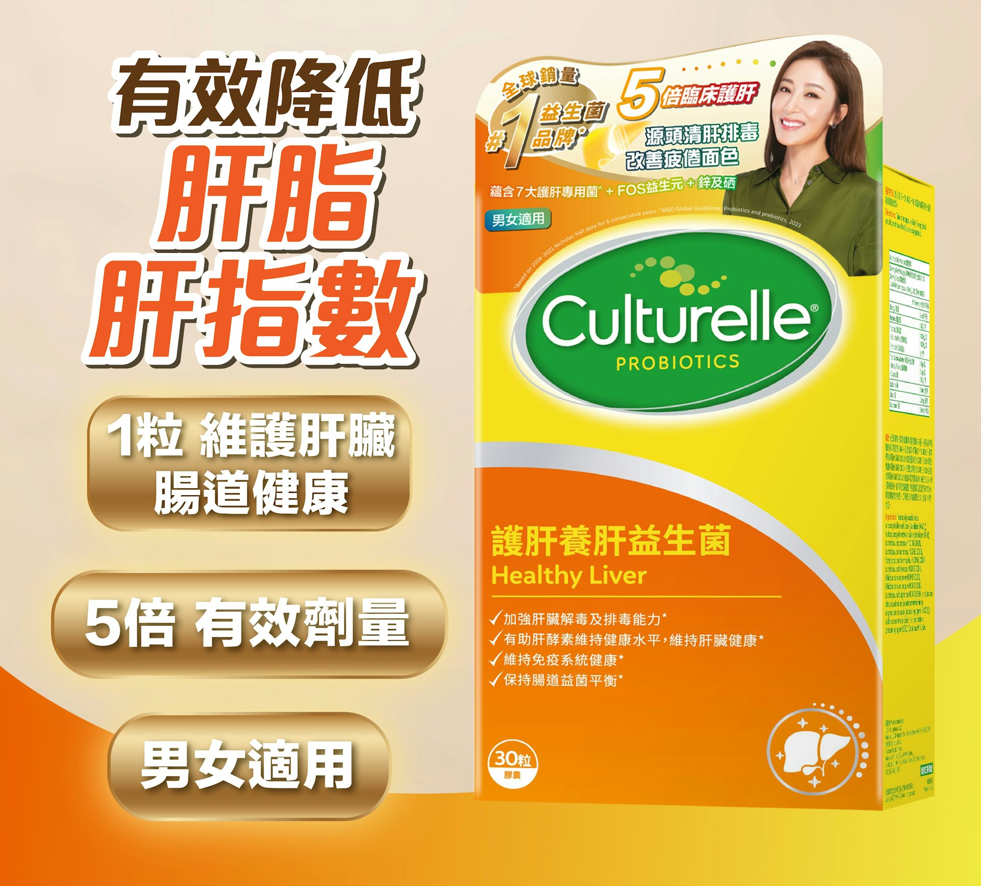 康萃樂護肝養肝益生菌有齊全球權威腸胃組織WGO認證7大護肝專用菌株,可以降肝脂、肝指數。 康萃樂護肝養肝益生菌有齊全球權威腸胃組織WGO認證7大護肝專用菌株,可以降肝脂、肝指數。