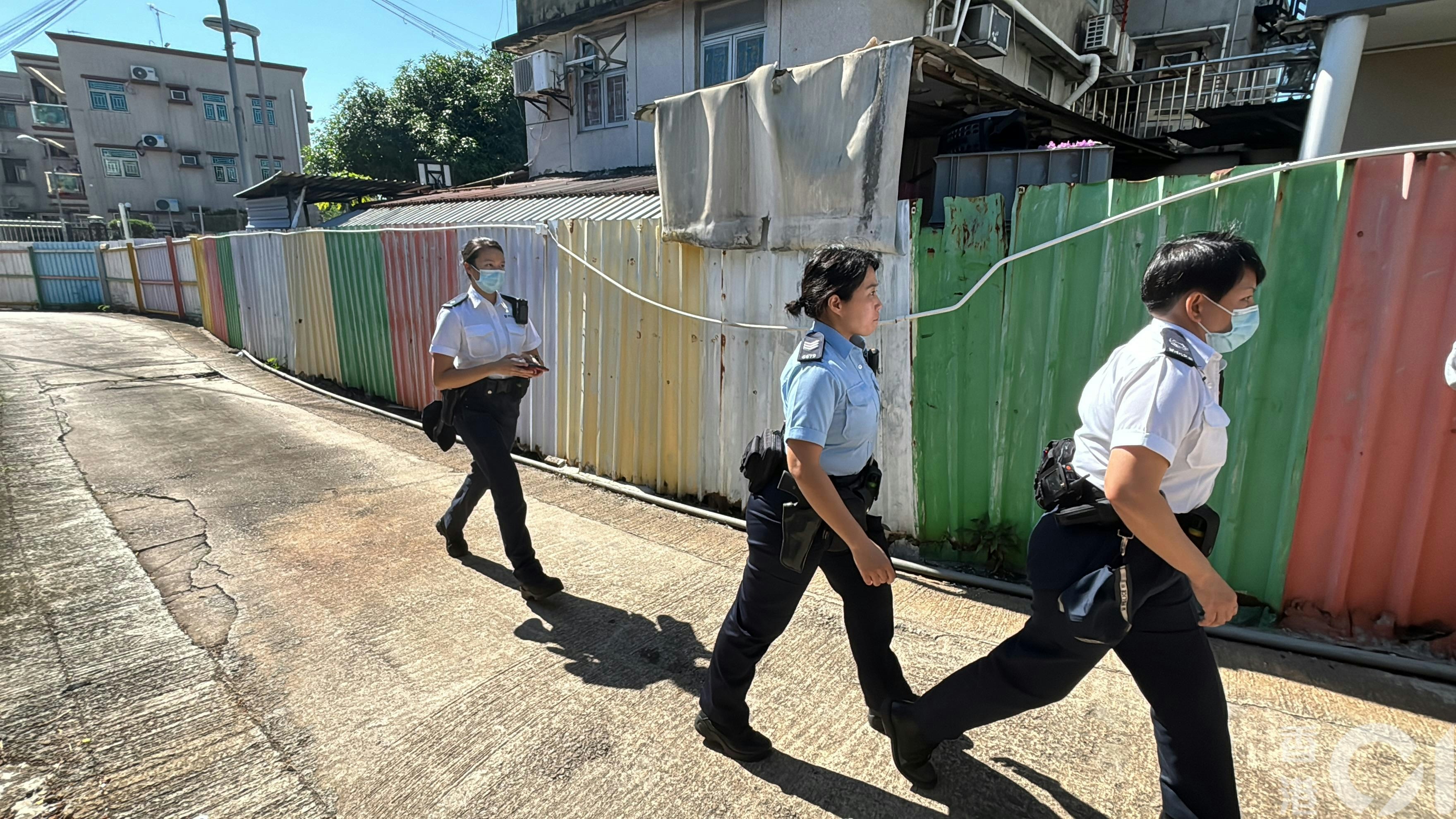 警員在場調查。（馬耀文攝）