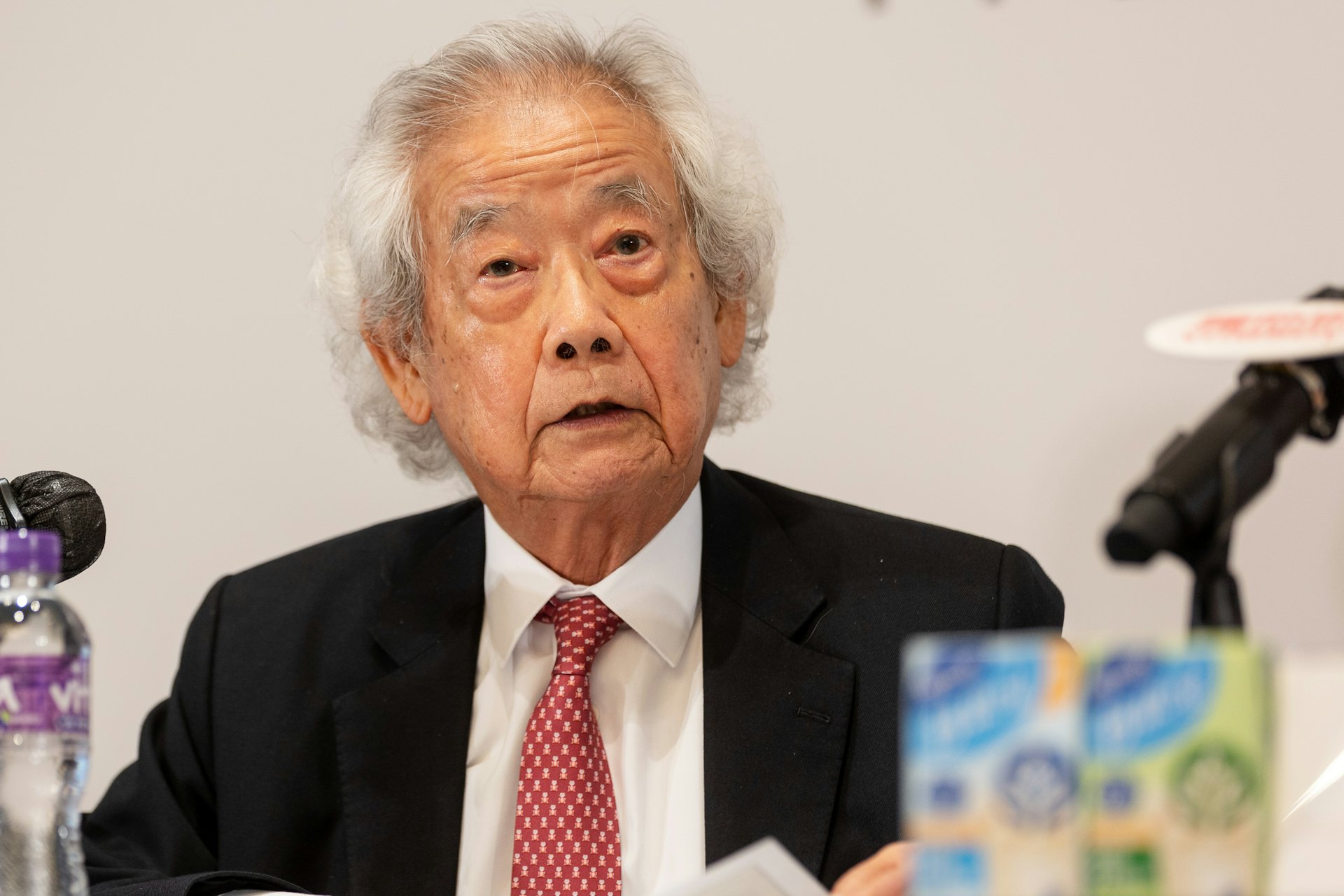 維他奶主席羅友禮對黃志達入股直言「唔知佢想點」。﹙周令知攝﹚ 維他奶主席羅友禮對黃志達入股直言「唔知佢想點」。﹙周令知攝﹚