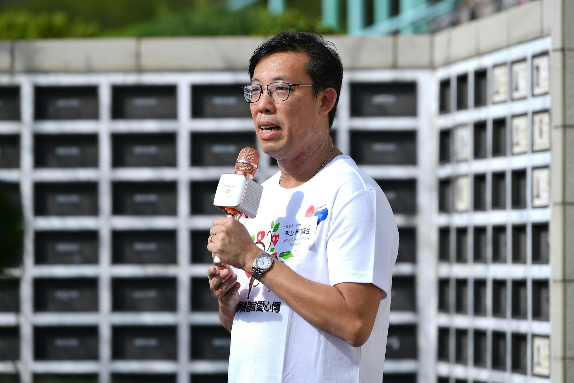 醫院管理局總行政經理 (聯網運作) 李立業致辭。(主辦方提供圖片) 醫院管理局總行政經理 (聯網運作) 李立業致辭。(主辦方提供圖片)