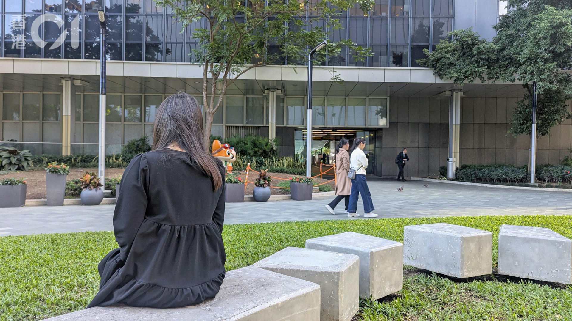 陳小姐擔心自己被誤會,趕到政府總部澄清。(譚曉彤攝) 陳小姐擔心自己被誤會,趕到政府總部澄清。(譚曉彤攝)
