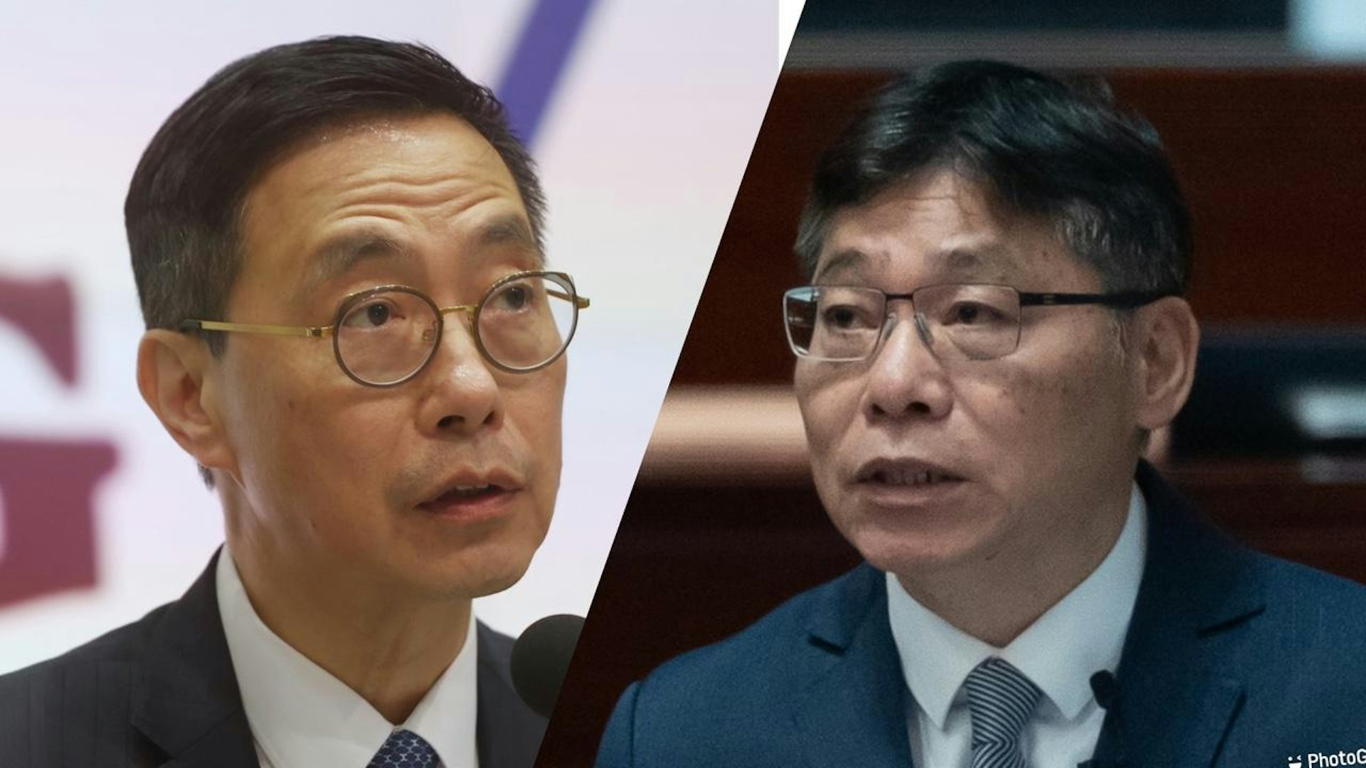 兩名局長楊潤雄、林世雄被免職。(香港01圖片) 兩名局長楊潤雄、林世雄被免職。(香港01圖片)