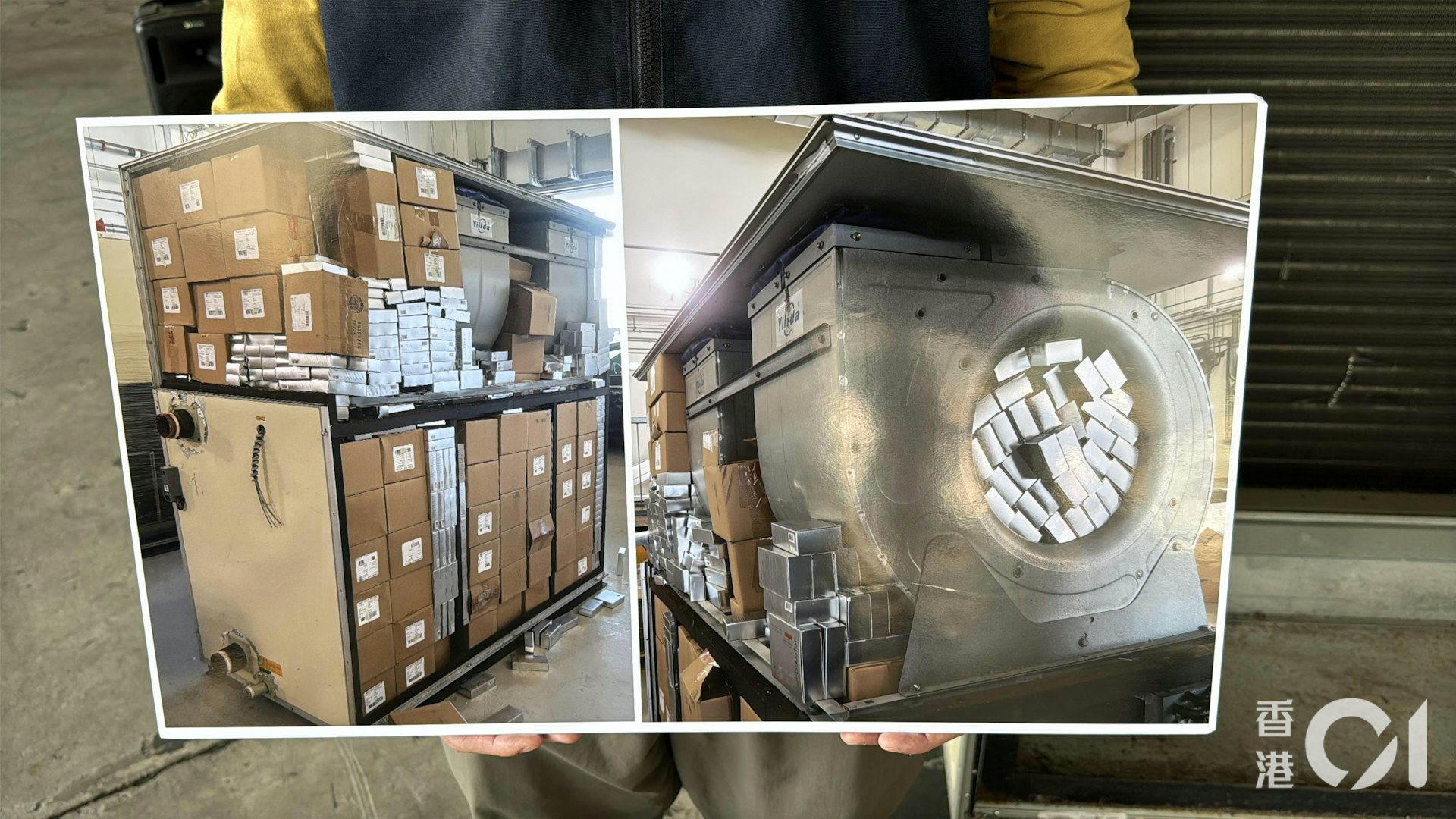 貨櫃內大批未列艙單貨物,包括有各種耳機同護膚品,市值約2,300萬元。(蔡正邦攝) 貨櫃內大批未列艙單貨物,包括有各種耳機同護膚品,市值約2,300萬元。(蔡正邦攝)