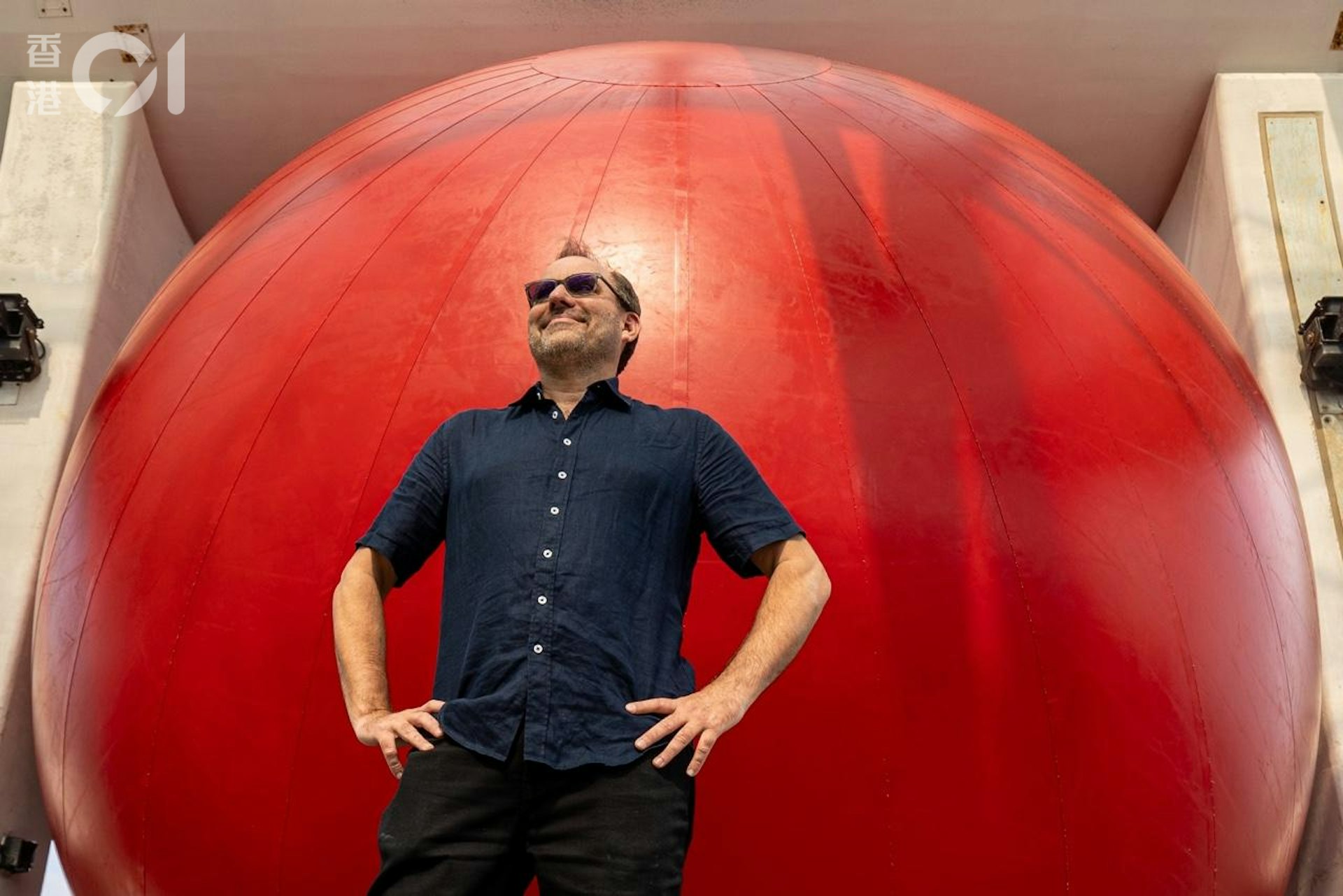 設計者Kurt Perschke指香港是一個很有活力與魅力的城市,所以選擇前來設展。(梁鵬威攝) 設計者Kurt Perschke指香港是一個很有活力與魅力的城市,所以選擇前來設展。(梁鵬威攝)