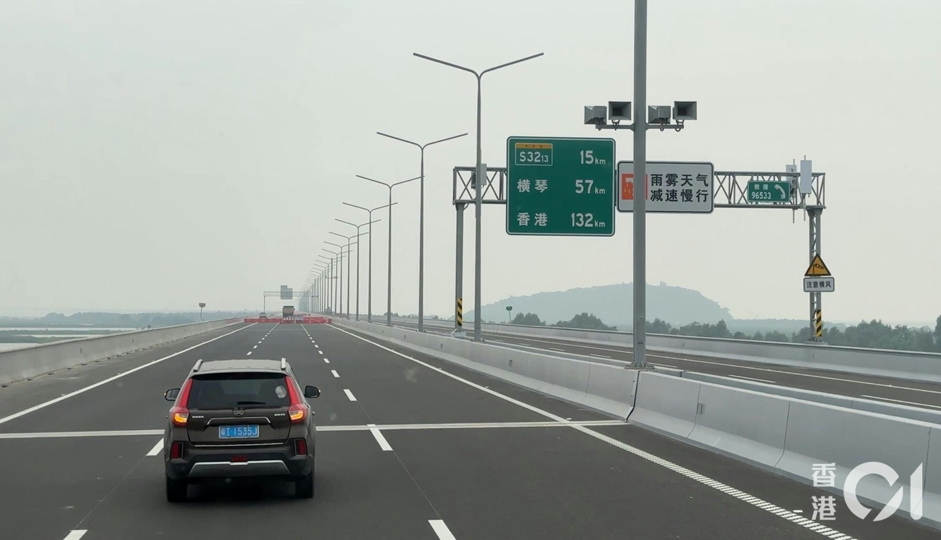 黃茅海跨海通道距離香港約132km。(朱加樟攝) 黃茅海跨海通道距離香港約132km。(朱加樟攝)