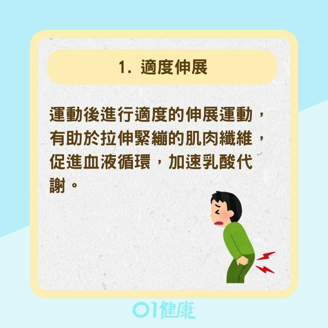 4招紓緩運動後肌肉痠痛（01製圖）