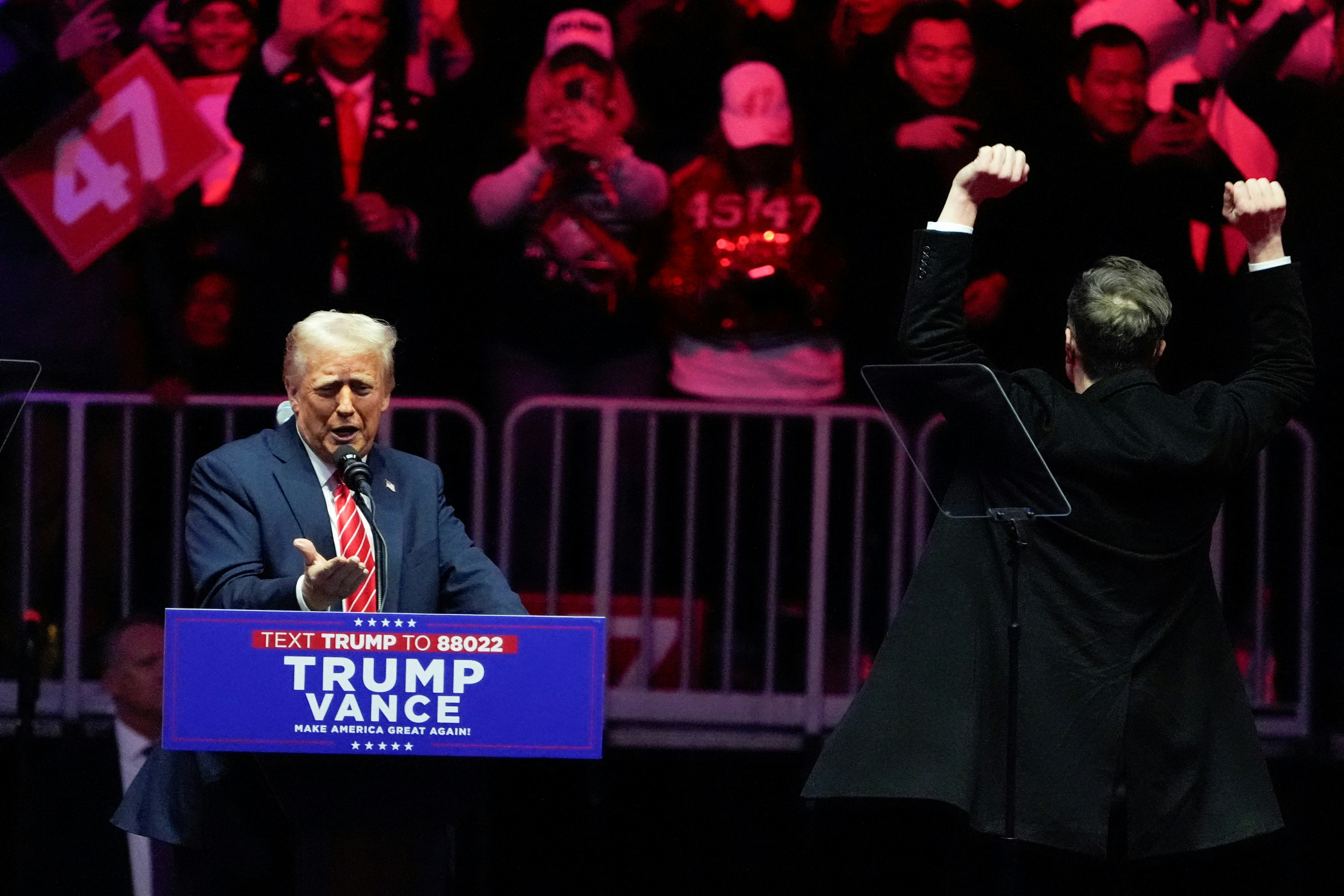 就職前夕勝利集會特朗普：大選歷史性勝利促成加沙停火