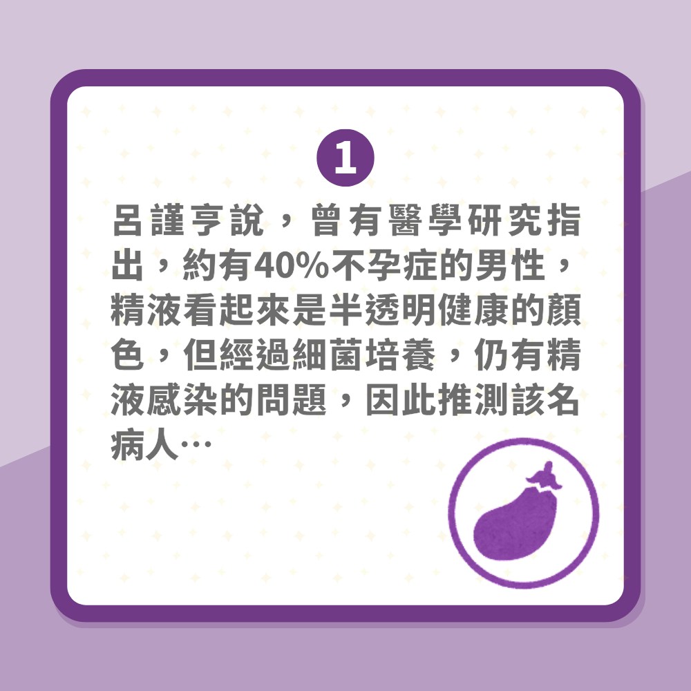 六種精液顏色分別代表什麼意思？久未射精偏淡黃　這種色恐患淋病（01製圖）