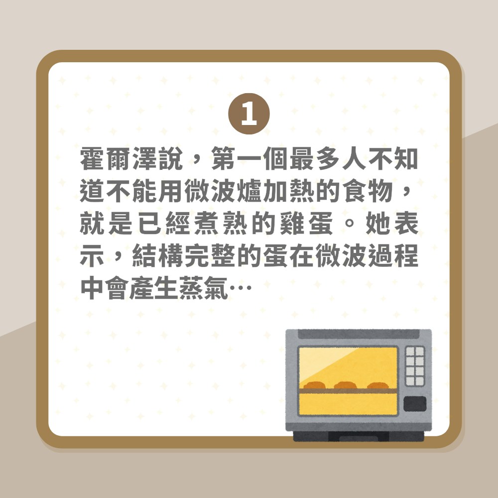 新年剩菜很多？專家列4類食物不可以微波爐加熱　雞蛋恐變炸彈（01製圖）