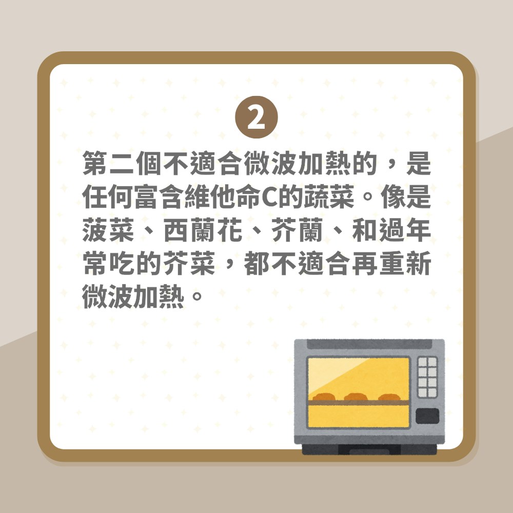 新年剩菜很多？專家列4類食物不可以微波爐加熱　雞蛋恐變炸彈（01製圖）