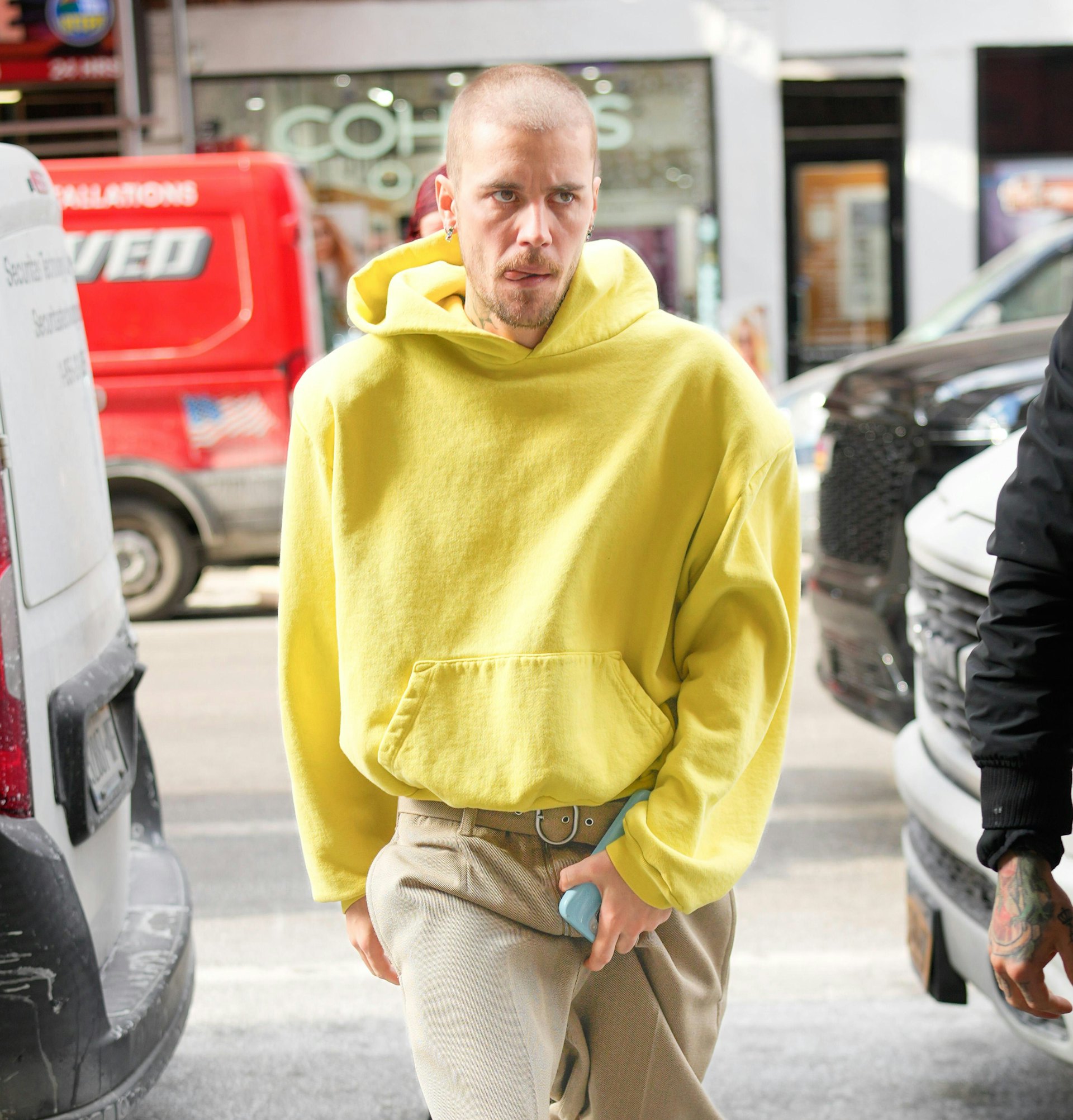 Justin Bieber年初被拍得面容突變。(Getty Images) Justin Bieber年初被拍得面容突變。(Getty Images)