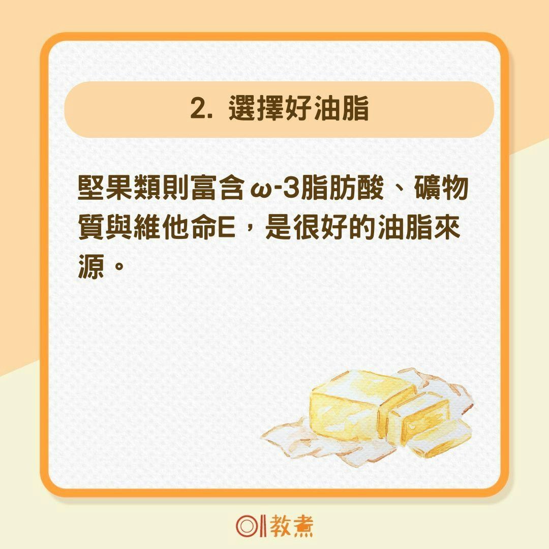 如何攝取油脂，又能同時維持身體健康呢？（01製圖）