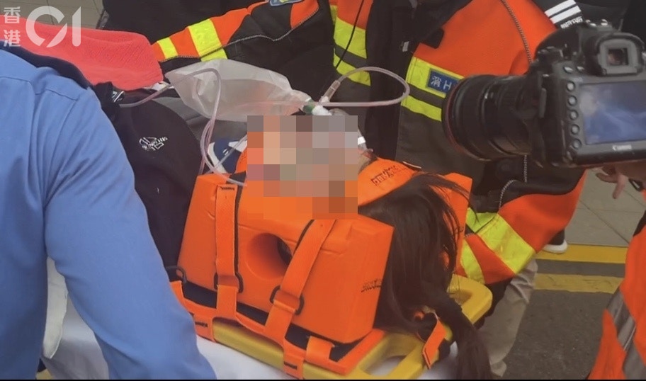 一名女學生重創昏迷，被送往瑪嘉烈醫院搶救。（鄭嘉惠攝）