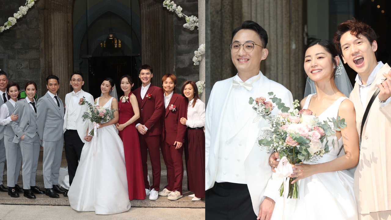 衛詩雅與老公周祉安結婚!周家怡關智斌等藝人觀禮撐場