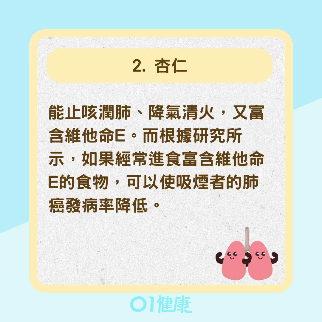 8種有助清肺食材（01製圖）