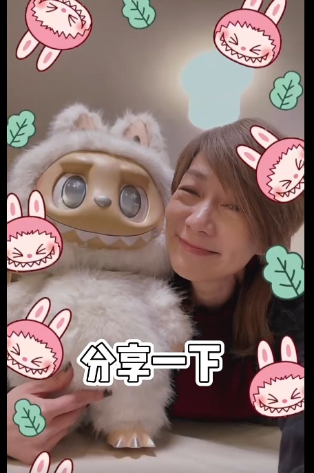趙學而入坑Labubu，仲親手整公仔衫。（小紅書）
