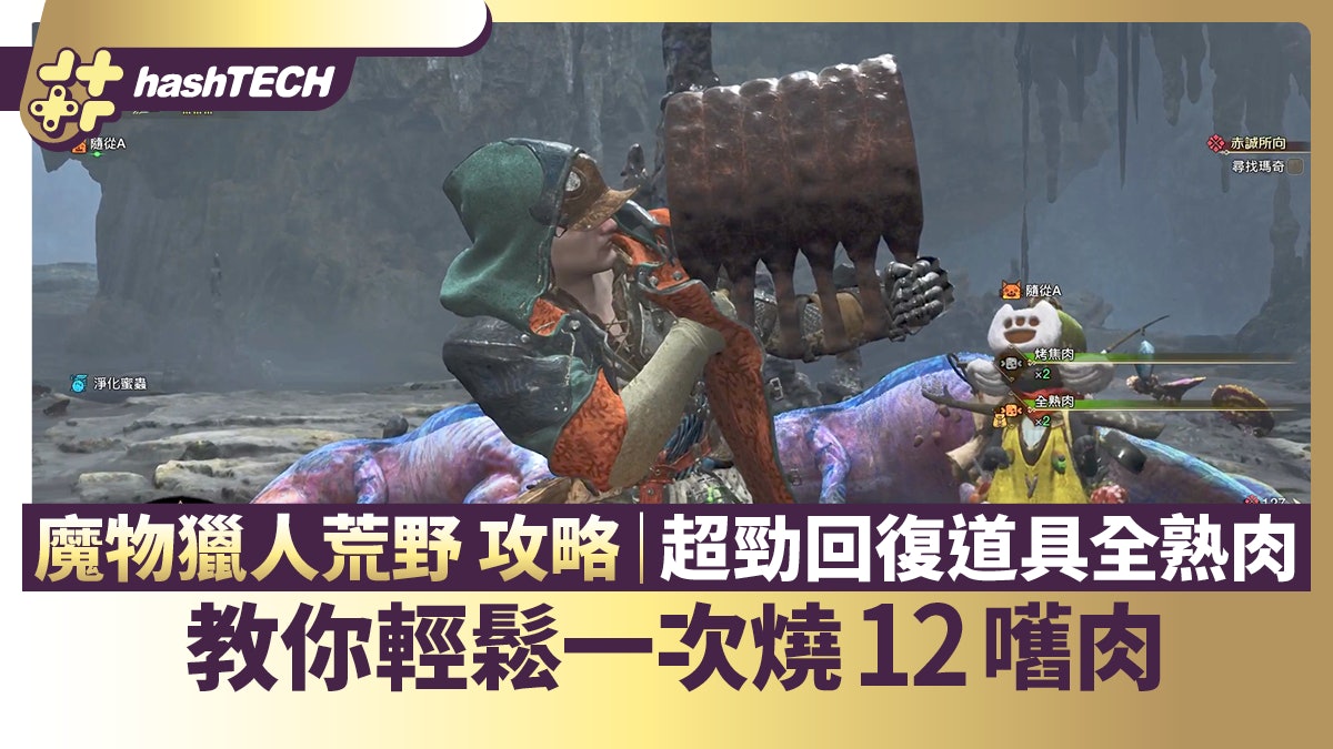 魔物獵人荒野 攻略|「全熟肉」超勁回復道具!一次燒12舊教學 魔物獵人荒野 攻略|「全熟肉」超勁回復道具!一次燒12舊教學
