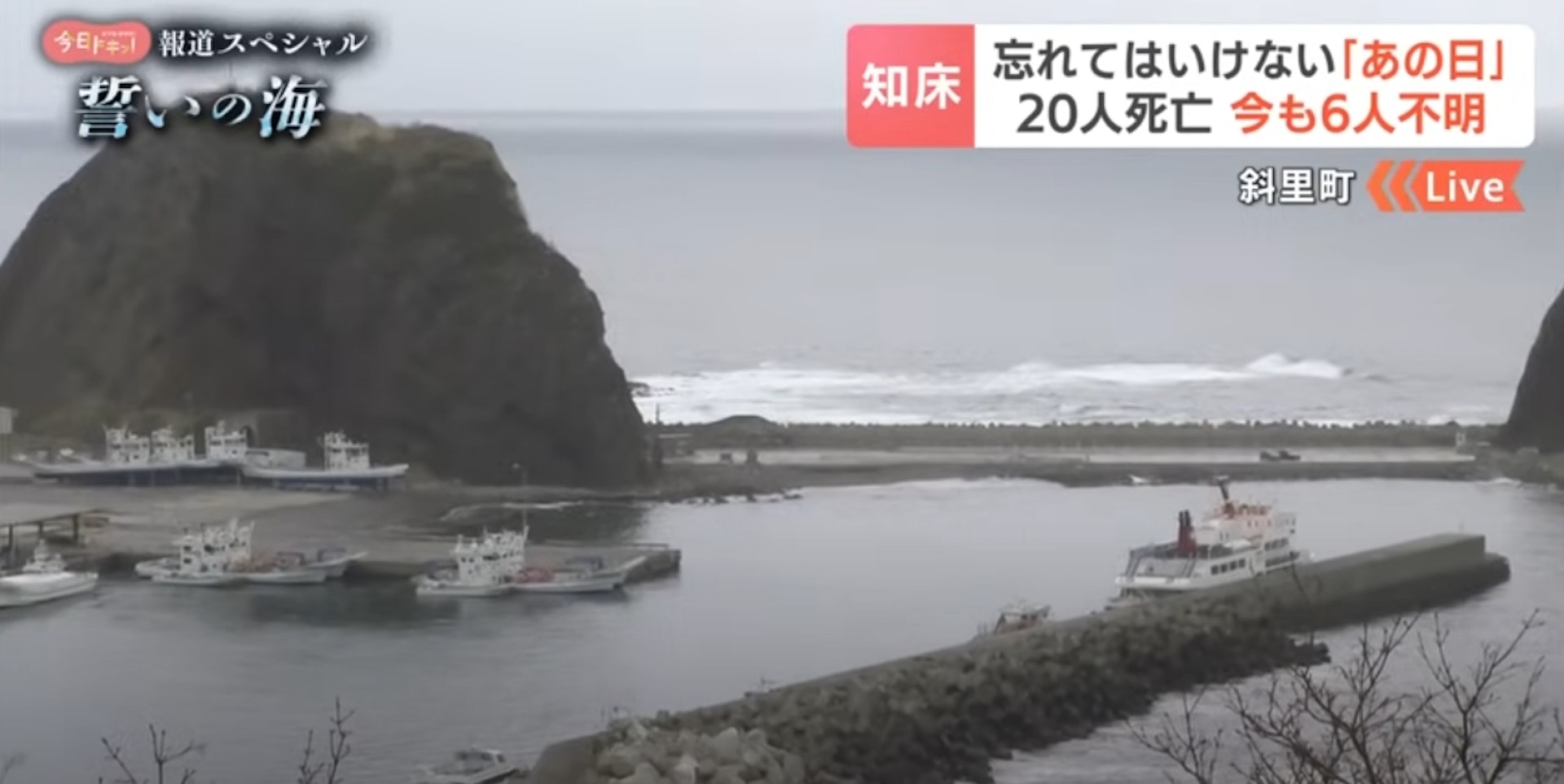 「知床觀光船沉沒事件」後,日本政府決定加強對客船產業的監督。(YouTube@HBCニュース北海道放送) 「知床觀光船沉沒事件」後,日本政府決定加強對客船產業的監督。(YouTube@HBCニュース北海道放送)