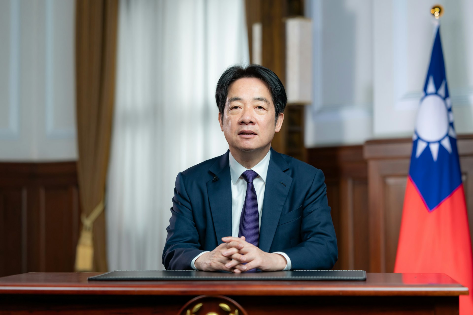 4月6日,賴清德針對台灣因應美國關稅政策發表談話。(台灣總統府) 4月6日,賴清德針對台灣因應美國關稅政策發表談話。(台灣總統府)