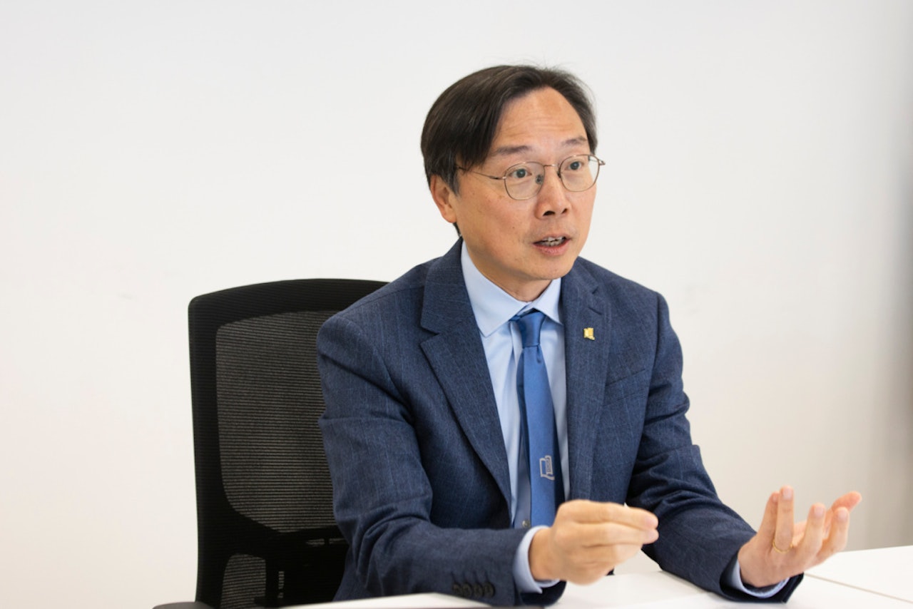浸會大學協理副校長(跨學科教育)張國威指,創意「無得教」但「學得來」。(黃寶瑩攝) 浸會大學協理副校長(跨學科教育)張國威指,創意「無得教」但「學得來」。(黃寶瑩攝)