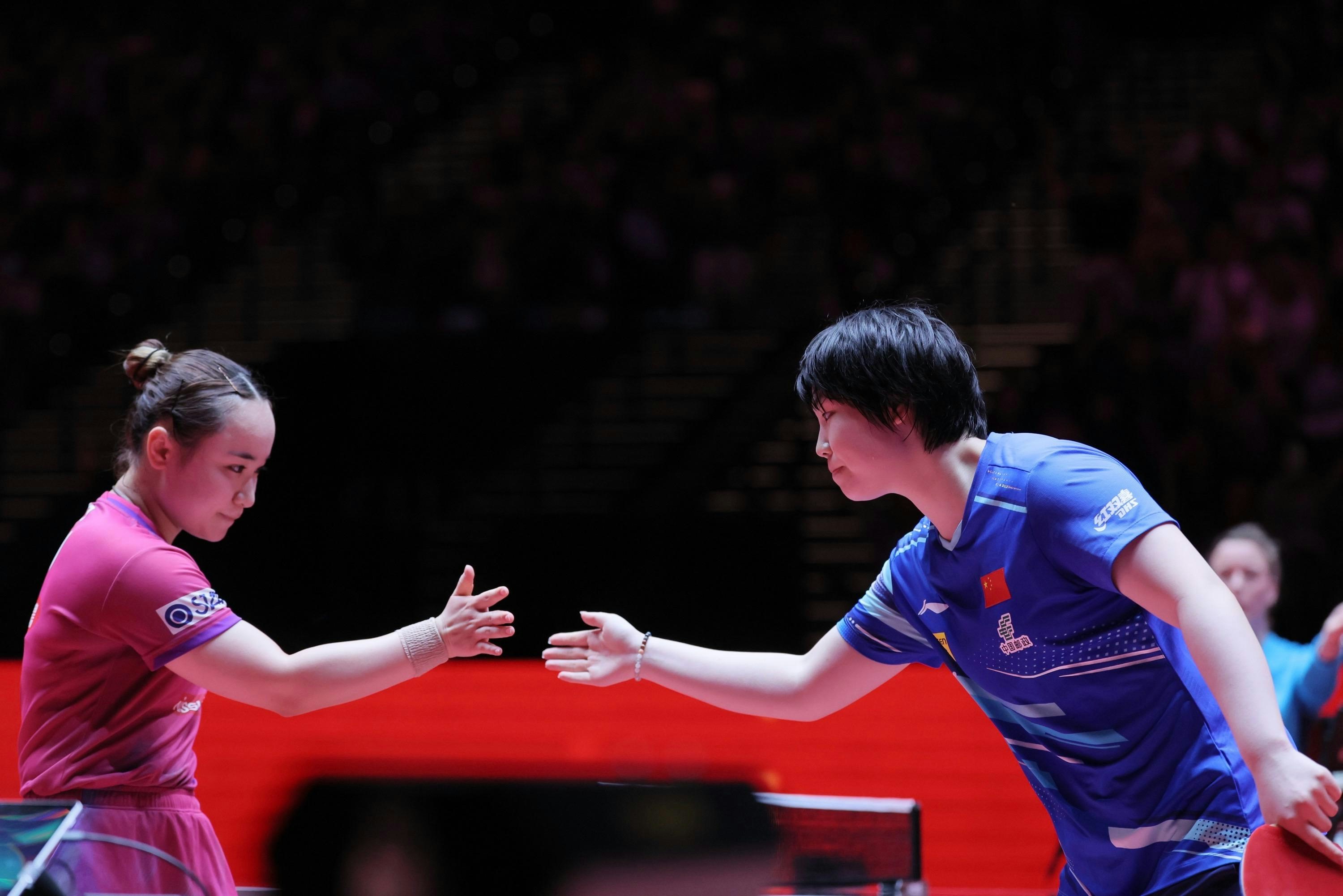 伊藤美誠四強對中國的蒯曼。（Getty Images）