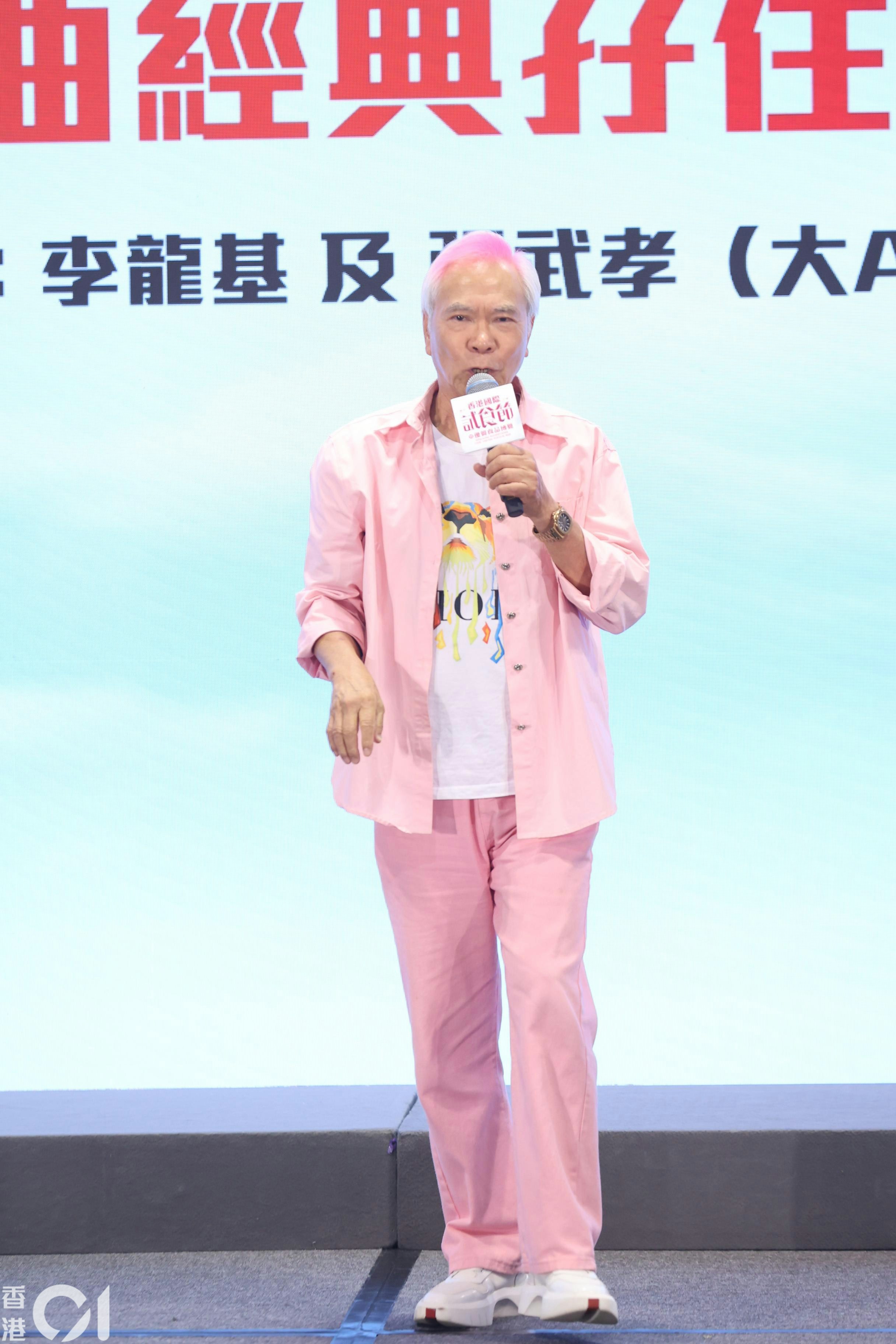 李龍基今日出席《香港國際美食節》活動。（葉志明攝）