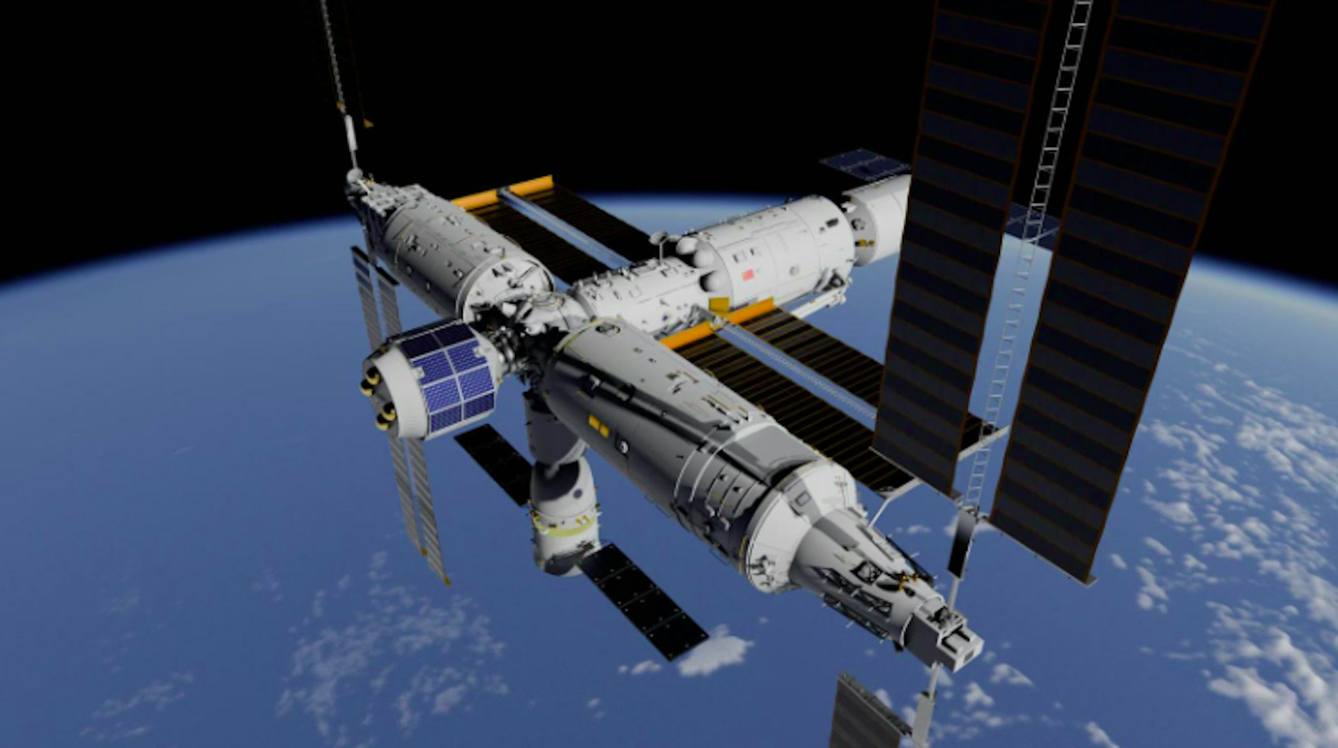 轻舟货运飞船效果图。 (中国科学院微小卫星创新研究院)