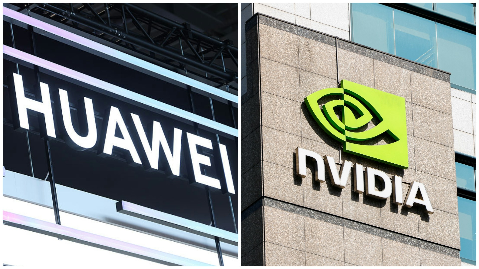 華為於英偉達（Nvidia）。（Getty Images/ Reuters）