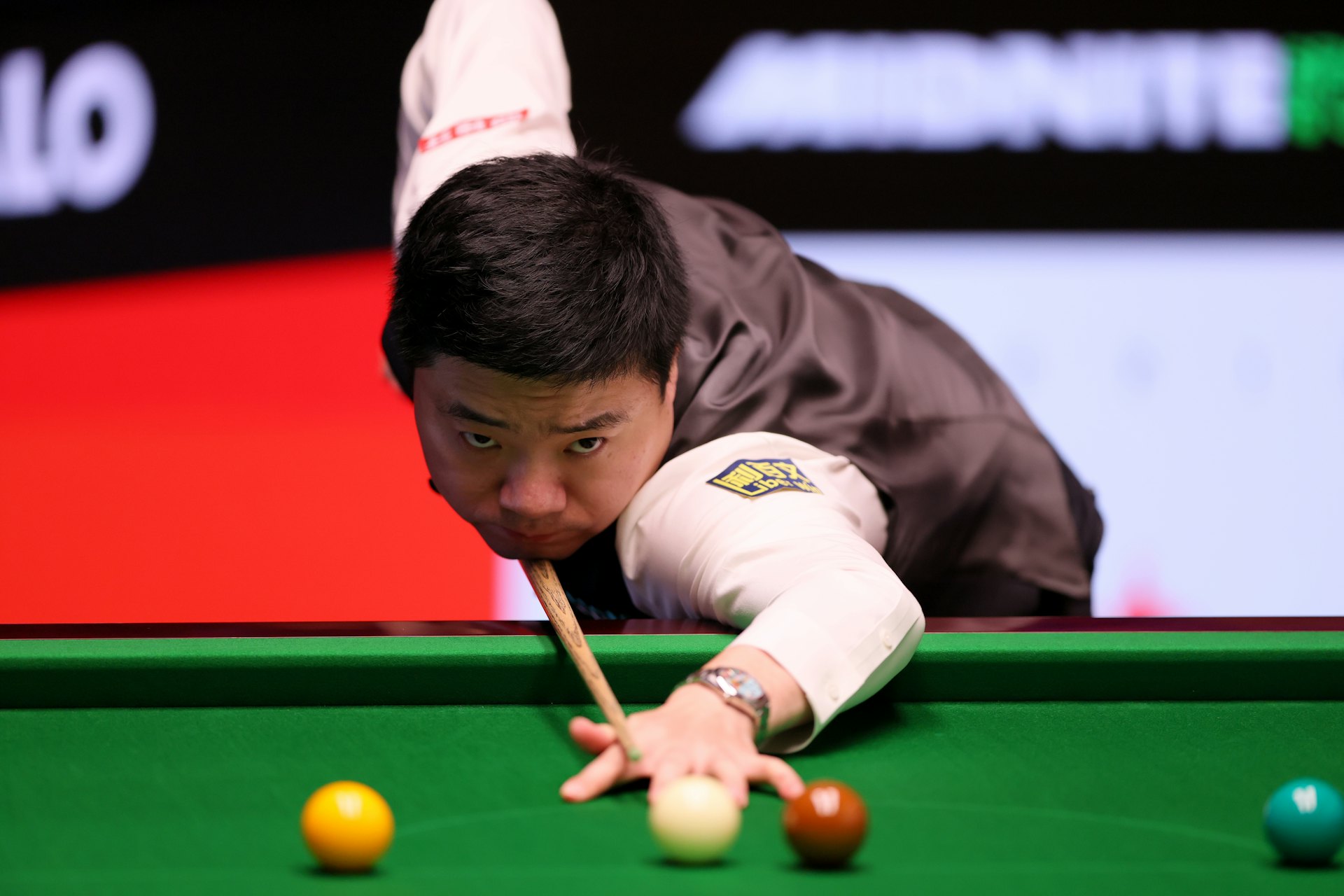 丁俊暉在世錦賽16強對比利時的比素。(Getty Images) 丁俊暉在世錦賽16強對比利時的比素。(Getty Images)