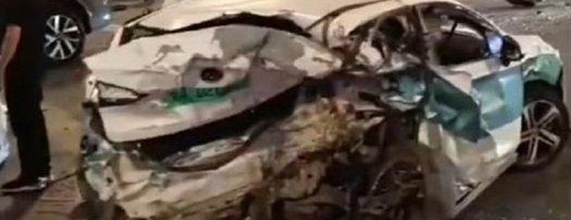 車輛嚴重損毀。（網上圖片）