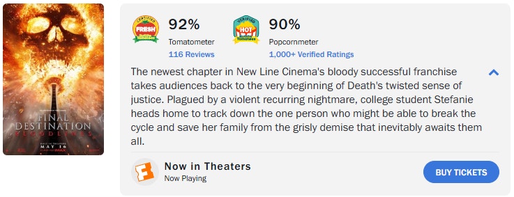 死神來了6︱爛番茄92%新鮮度創紀錄斗膽違反例牌結局成系列最佳