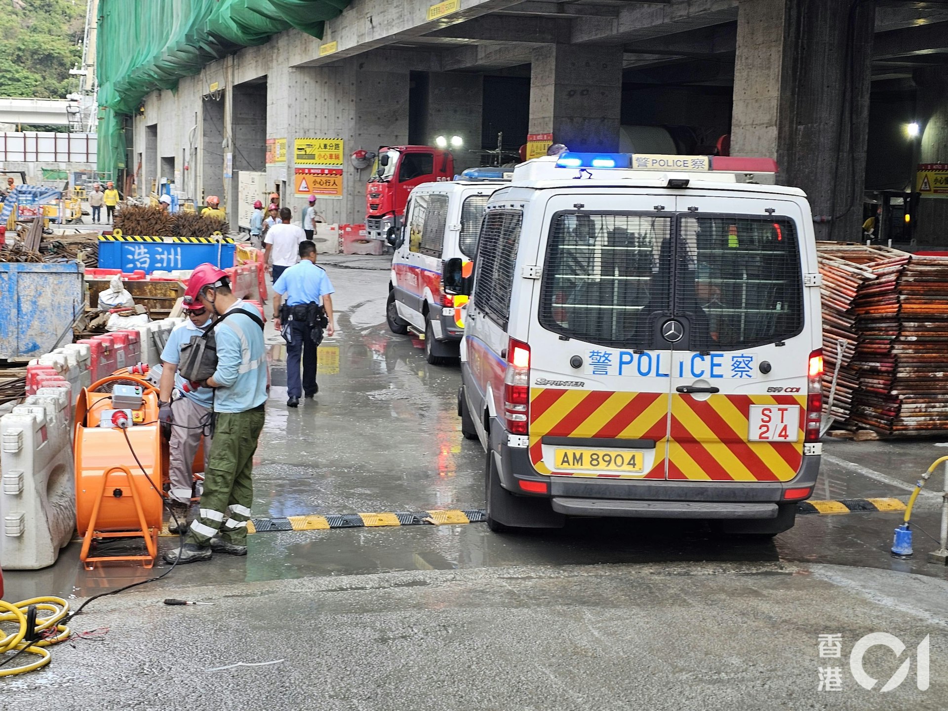 事發在威爾斯親王醫院重建地盤。(梁偉權攝)