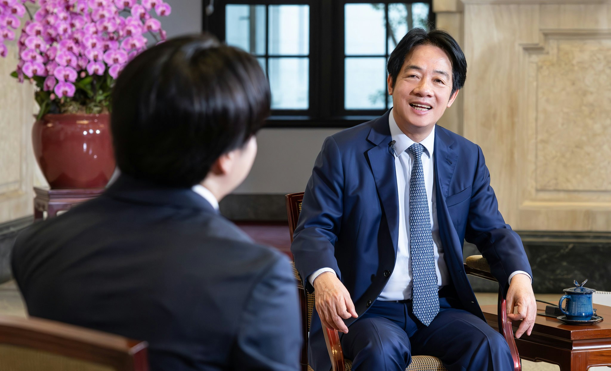 5月18日，賴清德接受「NTV日本電視台」及「讀賣電視台」專訪。（台灣總統府）