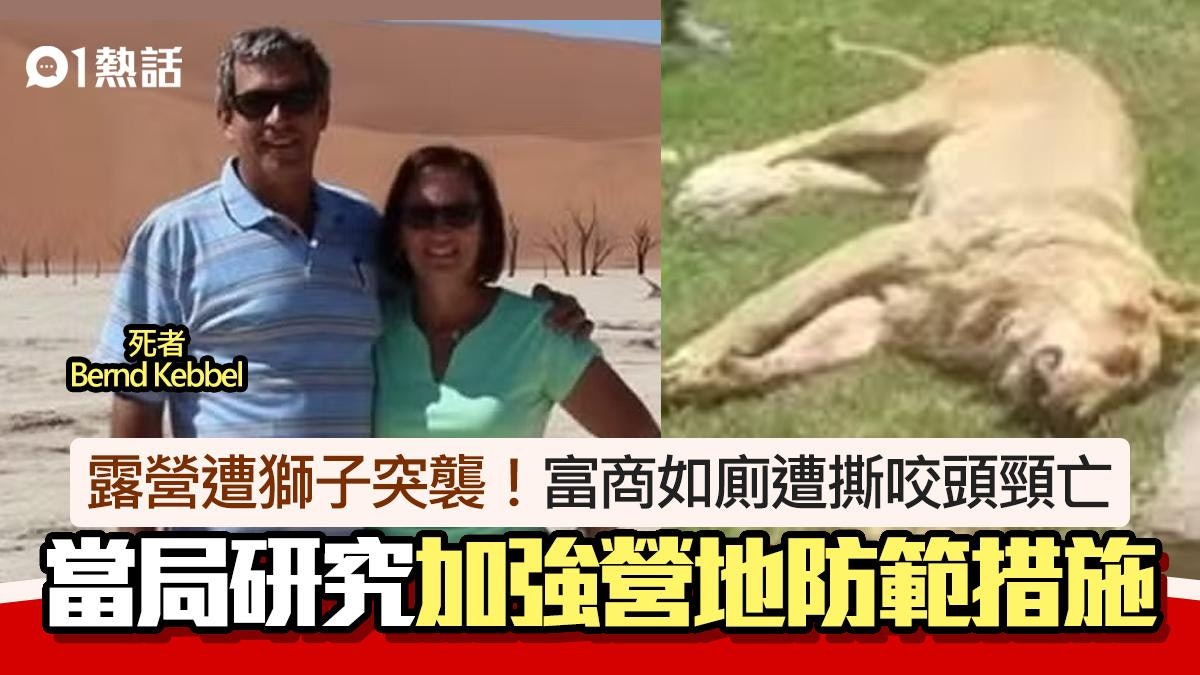 露營遭獅子突襲!富商如廁遭撕咬頭頸亡 當局研加強營地防範措施 露營遭獅子突襲!富商如廁遭撕咬頭頸亡 當局研加強營地防範措施