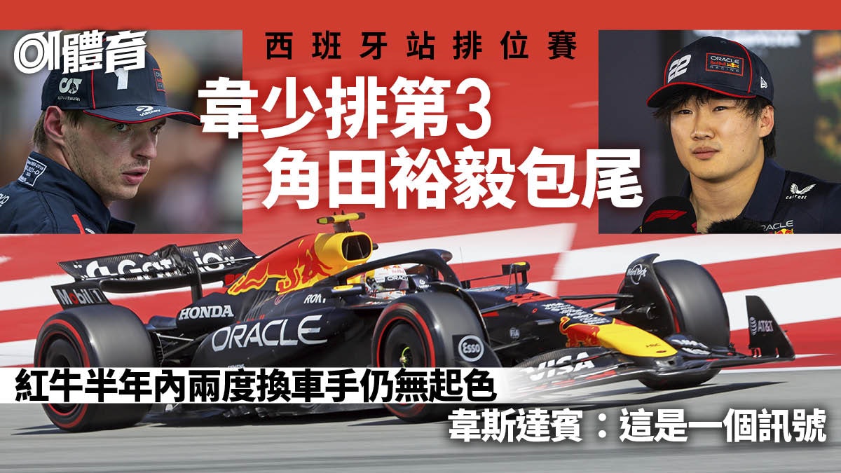 F1西班牙站|角田裕毅排位包尾獲韋少維護 紅牛二號車手難題未解 F1西班牙站|角田裕毅排位包尾獲韋少維護 紅牛二號車手難題未解