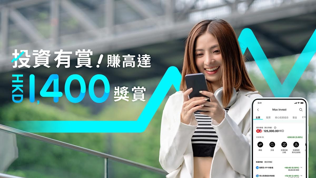 輕鬆入場港股美股Mox Invest限時優惠賺高達HKD1,400