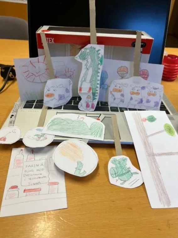坡坡在冰岛幼儿园为教育戏剧活动制作的教具(一条授权使用)