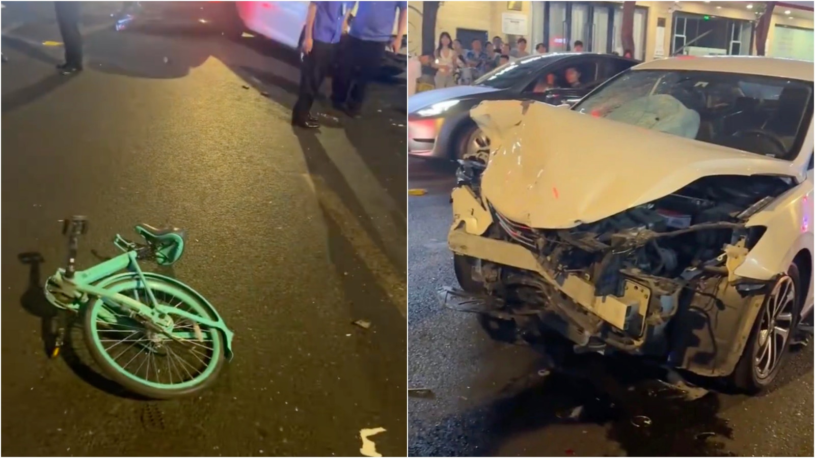 成都鬧市網約車失控連撞多車 目擊者:單車被輾成兩截,有人受傷