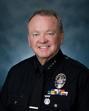 2025年6月11日，圖為洛杉磯警察局長麥克唐納（Jim McDonnell）。（網絡圖片）