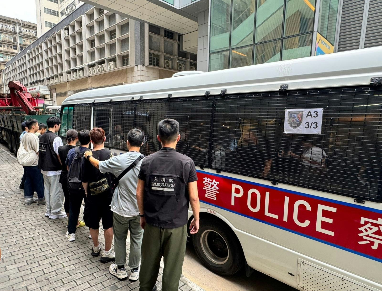 入境處警方聯合反非法勞工及掃黃行動 新界南拘39人